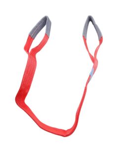 Red Zebra polyester flat webbing sling with eyes, 5 tonne