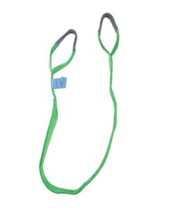 Green Zebra webbing sling with eyes, 2 tonne
