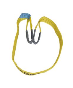 Yellow Zebra webbing sling with grey eyes, 3 tonne