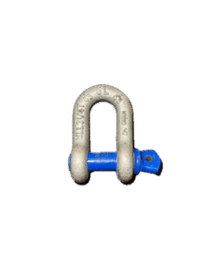Galvanised dee shackle with blue screw pin