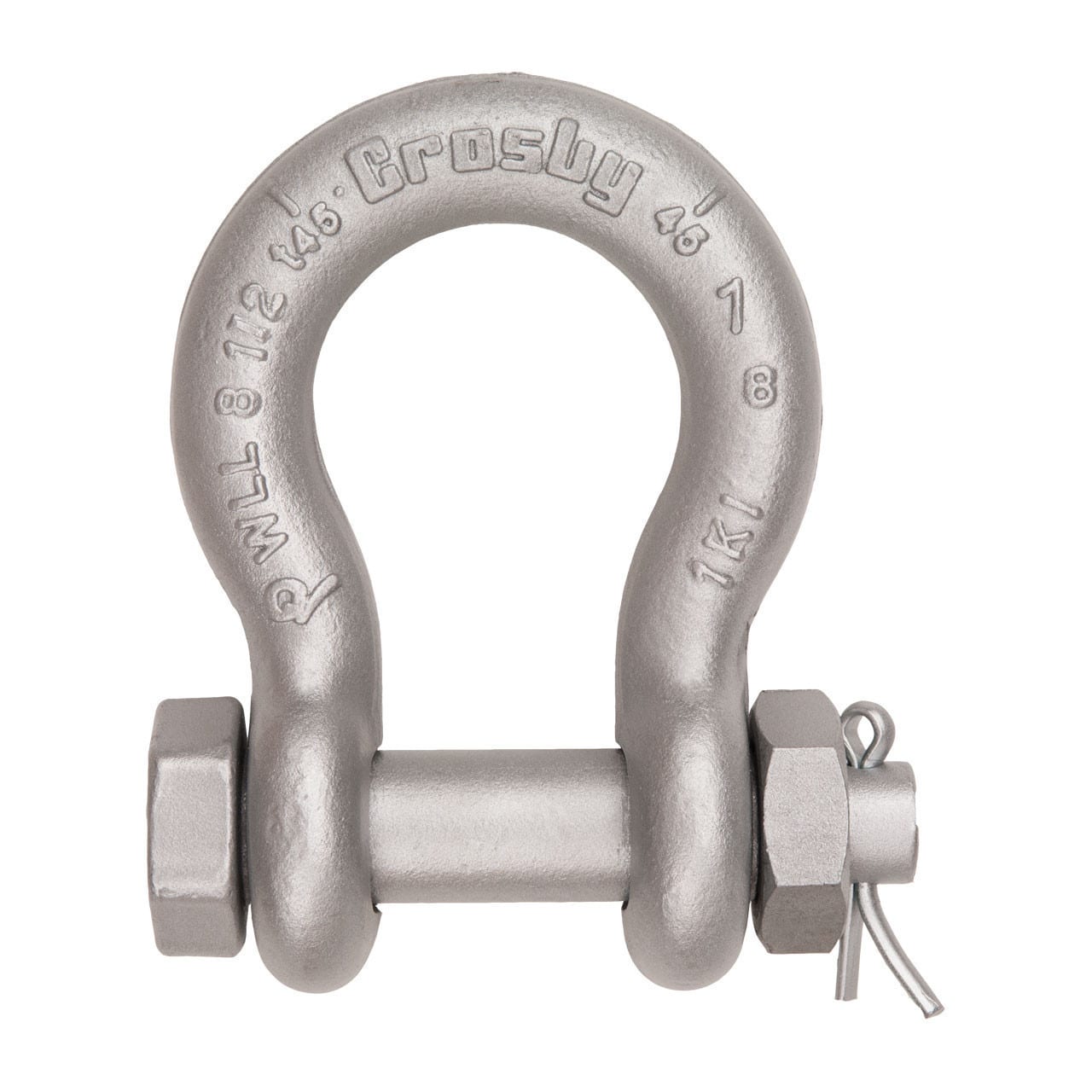 Crosby 1" G-2130A Grade 80 Alloy Bolt Type Anchor Shackle - 8-1/2 Ton WLL - #1219552