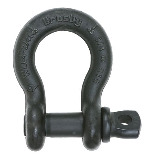 Crosby 3/4" S-209T Screw Pin Anchor Shackle - 4-3/4 Ton WLL - #1018778