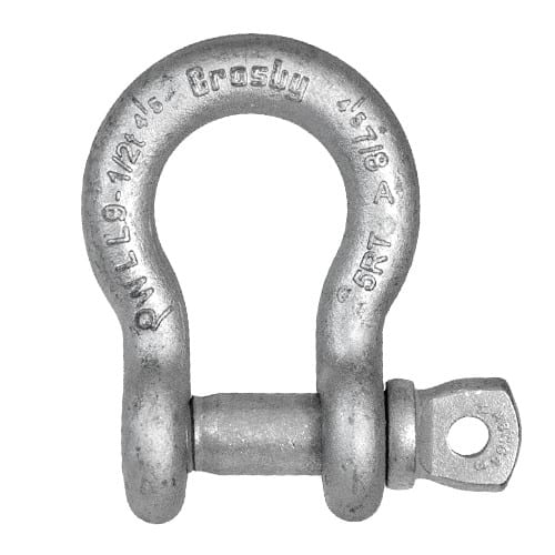 Crosby 3/8" G-209A Alloy Screw Pin Anchor Shackle - 2 Ton WLL - #1017450
