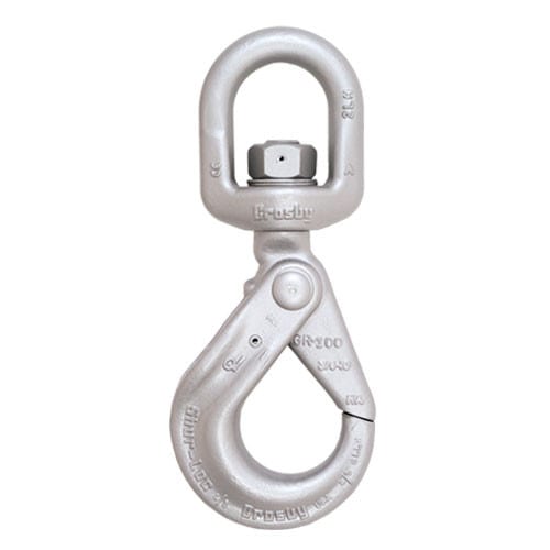 Crosby 7/32" S-1326 Shur-Loc Grade 100 Self-Closing Swivel Hook - 3200 lbs WLL - #1004304