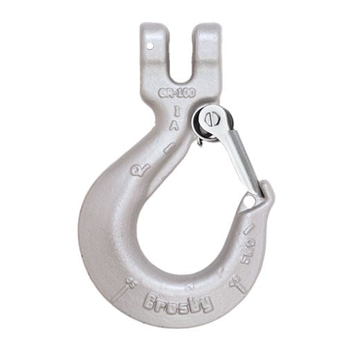 Crosby 9/32" (1/4") L-1339 Grade 100 Clevis Sling Hook w/ Latch - 4300 lbs WLL - #1049112