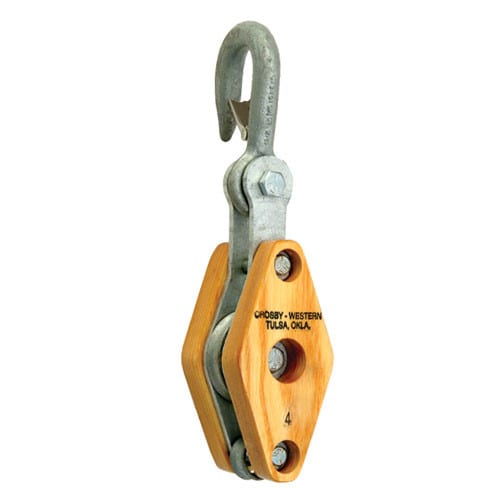 Crosby Western 6" HS-21-B Manila Wood Block - 3/4" Rope - 1800 lbs WLL - #603877
