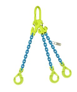 Gunnebo 1/2" x 5 ft TG3-GBK GrabiQ Adjustable 3-Leg Grade 100 Chain Sling - 39000 lbs WLL