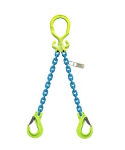 Gunnebo 5/16" x 20 ft Type MGD-EGKN GrabiQ Adjustable 2-Leg Grade 100 Chain Sling - 9900 lbs WLL