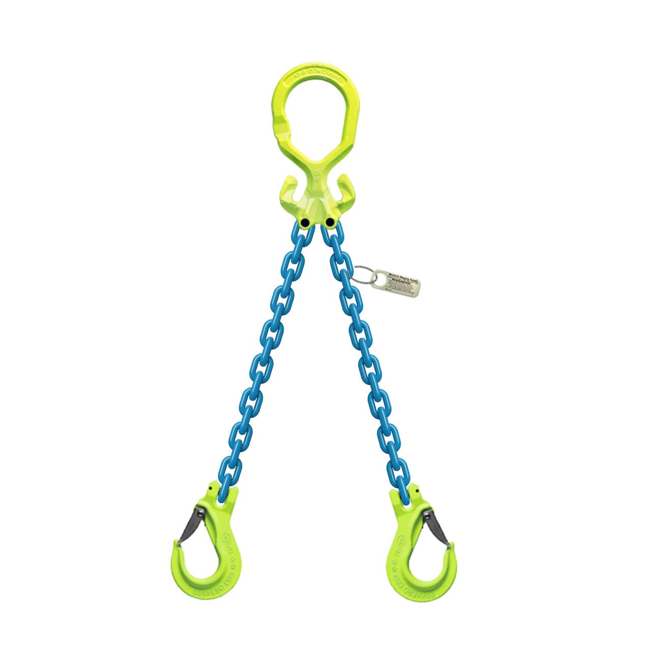 Gunnebo 5/8" x 5 ft Type MGD-EGKN GrabiQ Adjustable 2-Leg Grade 100 Chain Sling - 39100 lbs WLL